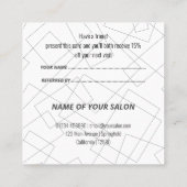 最小限の幾何学的な参照カード 紹介カード (裏面)