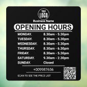 最小限の店舗名 店舗営業時間 ウィンドウサイン (シート3)