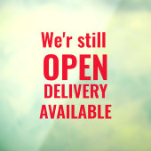 最小限の投資でお客様に営業継続をお知らせ ウィンドウサイン (シート3)