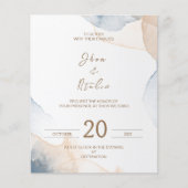 最小限の水彩招待状（カスタマイズ可能） (正面)