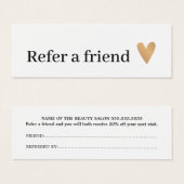 最小限の白黒フェイク金ゴールドハート紹介 (正面&裏面)