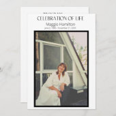 最小限の葬儀・生前感謝式プログラム予算 招待状 (正面/裏面)