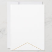 最小限の金ゴールドジオメトリ結婚式招待状 招待状 (裏面)