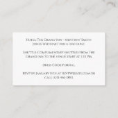 最小限のQRコードと文字結婚 エンクロージャーカード (裏面)