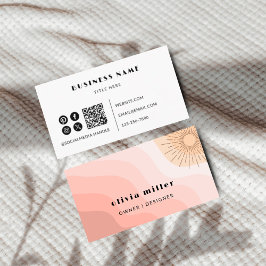 最小限のQRコード名刺テンプレート 名刺