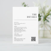 最小限のQRコード結婚の詳細 エンクロージャーカード (スタンド正面)