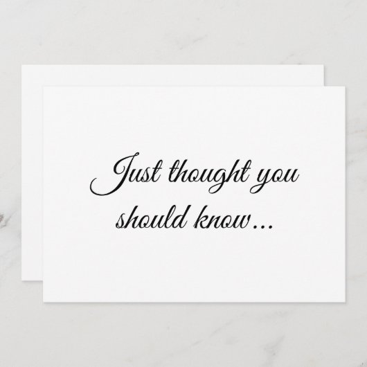 最小限エレガントの妊娠の発表 案内状 (正面/裏面)