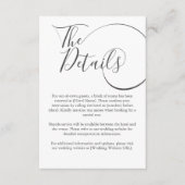 最小限モダンのスクリプトタイポグラフィ結婚の エンクロージャーカード (正面)