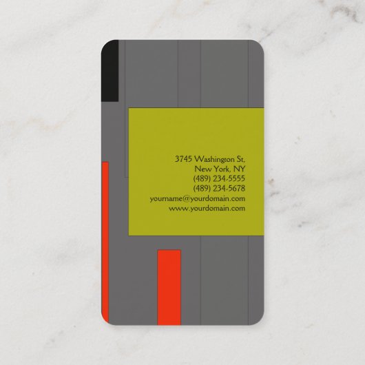 最小限モダンの抽象芸術クリエイティブ背景 名刺 (裏面)