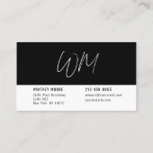 最小限モダンの通話カード コーリングカード (裏面)