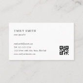 最小限モダンのQRコード 名刺 (裏面)