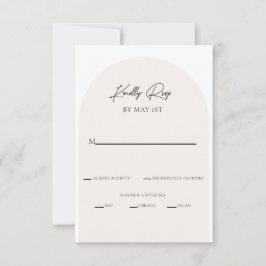 最小限モダンのRSVPエンクロージャカード 招待状