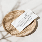 最小限モダンブライダルシャワーレシピ要求 エンクロージャーカード