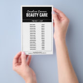 最小額白黒の価格表 チラシ (ハンドル)