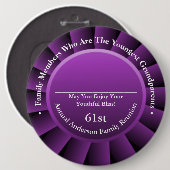 最年少祖父母ファミリー懇親会賞 缶バッジ (正面&裏面)