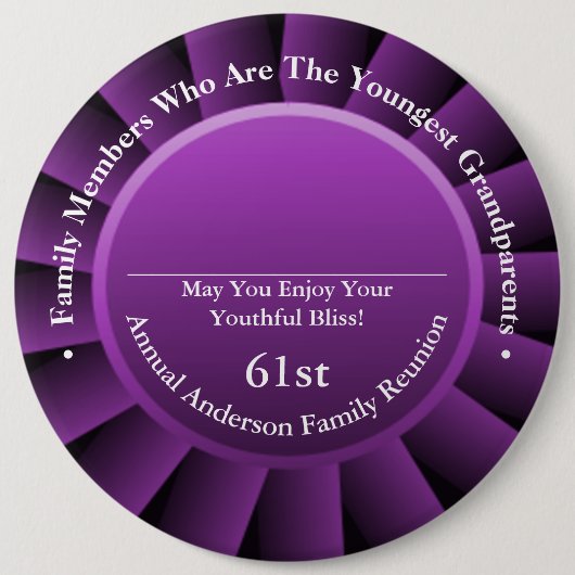 最年少祖父母ファミリー懇親会賞 缶バッジ (正面)