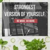 最強バージョンのトレーニング やる気を起こさせる キッチンタオル (折り畳み)