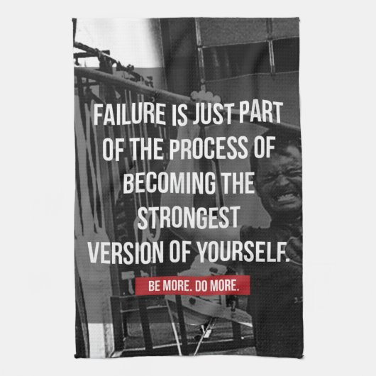 最強バージョンのトレーニング やる気を起こさせる キッチンタオル (縦)