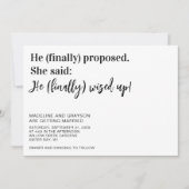 最後おもしろいのカジュアル結婚式招待状 招待状 (正面)