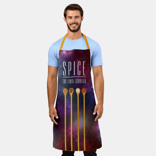 最後おもしろいのカラフルフロンティアエプロンをスパイスする エプロン (着用した状態)