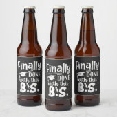 最後にこのBS卒業2025おもしろいで完了 ビールラベル (ボトル)