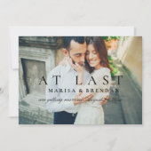 最後にエレガント白黒の写真 セーブザデート (正面)