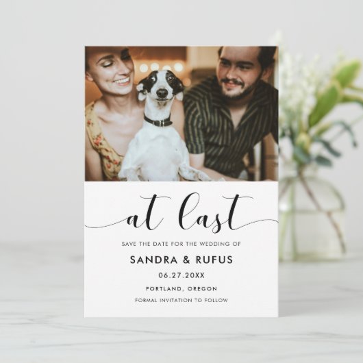 最後にエレガント白黒の写真 セーブザデート (スタンド正面)