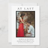 最後にエレガント白黒の写真 セーブザデート (正面)