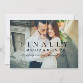 最後にエレガント白黒の写真 セーブザデート