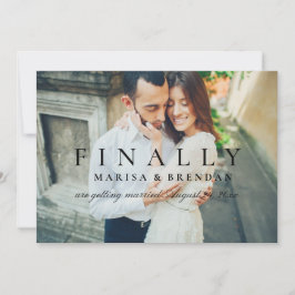 最後にエレガント白黒の写真 セーブザデート