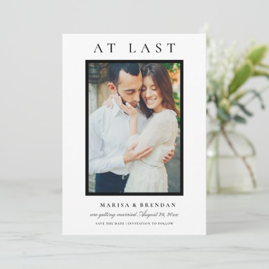 最後にエレガント白黒の写真 セーブザデート (スタンド正面)