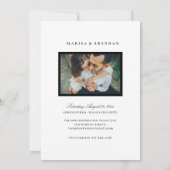 最後にエレガント白黒の写真 セーブザデート (裏面)