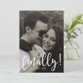 最後にスクリプトフォントオーバーレイ日付カードを保存 セーブザデート (スタンド正面)