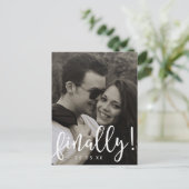 最後にスクリプトフォントオーバーレイ日付ポストカードを保存 案内ポストカード (スタンド正面)