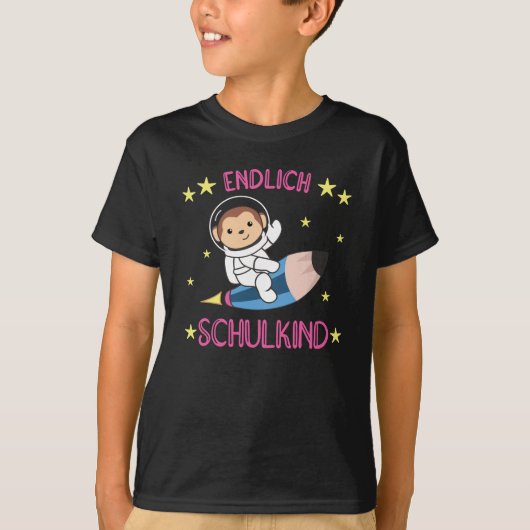 最後にスクールkindモンキースクールバッグ宇宙飛行士 tシャツ (正面)