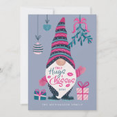 最後にハグ&キスおもしろいブライトクリスマス格言 シーズンカード (正面)