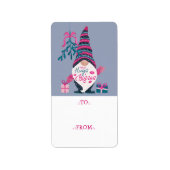 最後にハグ&キスおもしろいブライトクリスマス格言 ラベル (正面)