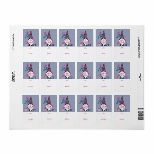 最後にハグ&キスおもしろいブライトクリスマス格言 ラベル (フルシート)