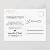 最後にフォトモダン婚約の発表  案内ポストカード (裏面)