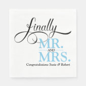 最後にミセス・ウェディング・レセプション・カクテル スタンダードランチョンナプキン (正面)