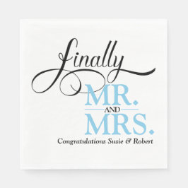 最後にミセス・ウェディング・レセプション・カクテル スタンダードランチョンナプキン