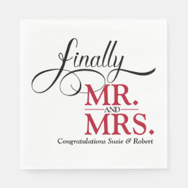 最後にミセス・ウェディング・レセプション・カクテル スタンダードランチョンナプキン