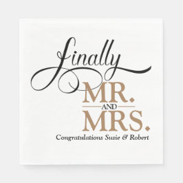 最後にミセス・ウェディング・レセプション・カクテル スタンダードランチョンナプキン