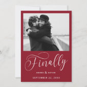 最後にミニマル結婚リストの写真日付を保存 セーブザデート (正面)