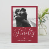 最後にミニマル結婚リストの写真日付を保存 セーブザデート (スタンド正面)