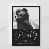 最後にミニマル結婚リストの写真日付を保存 セーブザデート (正面)