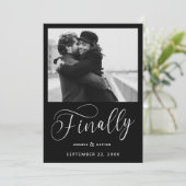 最後にミニマル結婚リストの写真日付を保存 セーブザデート (スタンド正面)