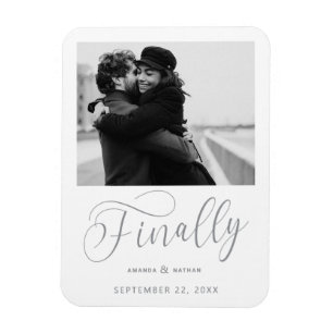 最後にミニマル結婚リストの写真日付を保存 マグネット