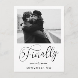 最後にミニマル結婚リストの写真日付を保存 案内ポストカード