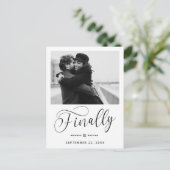 最後にミニマル結婚リストの写真日付を保存 案内ポストカード (スタンド正面)